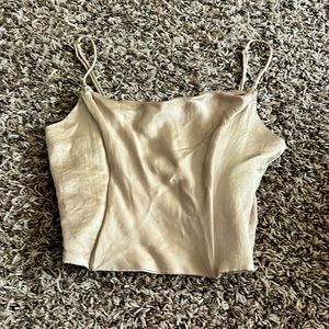 Zara gold corset top